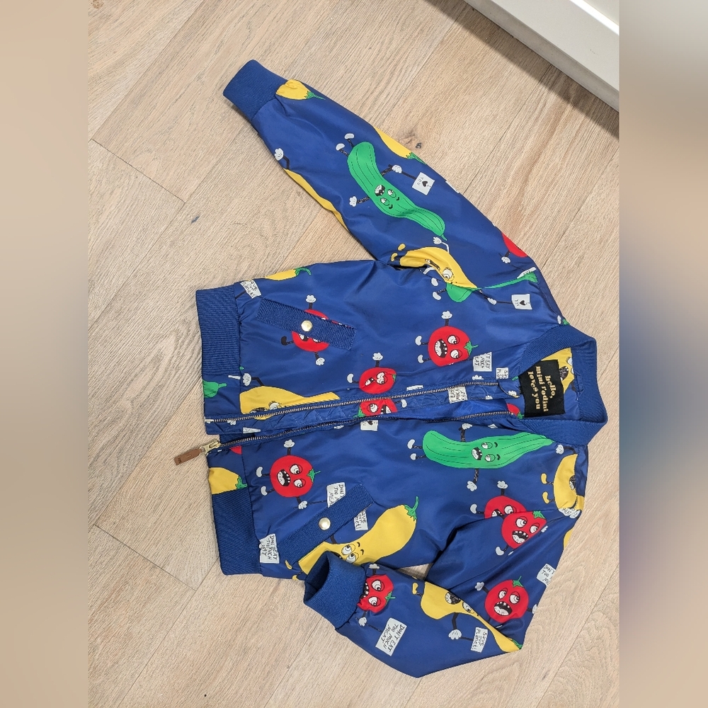 Mini Rodini veggie baseball jacket 128/134 - Picture 2 of 7